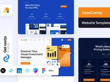 SaaSCandy Free Nextjs Website Template preview picture