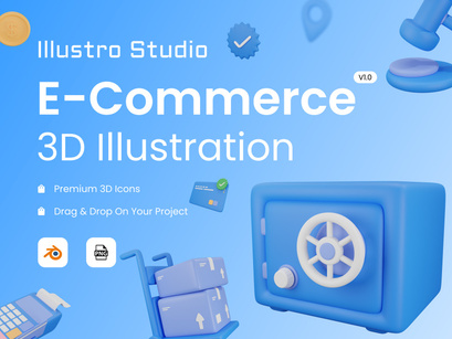 E-Commerce 3D Illustration