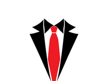 Vector coat tie for business design