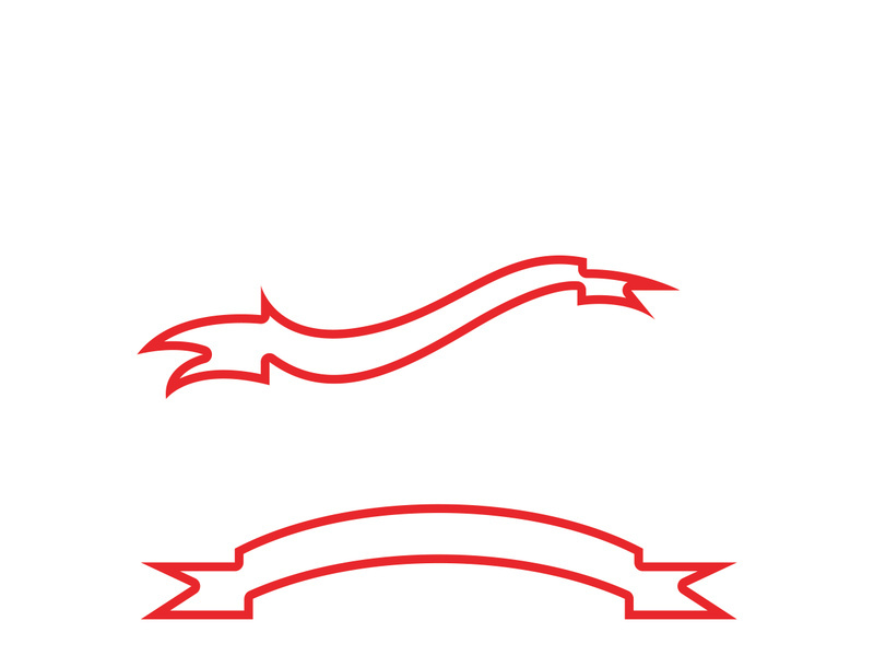 Red ribbon Vector illustration