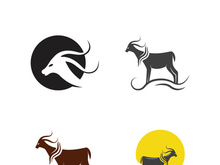 Goat logo template vector icon illustration design