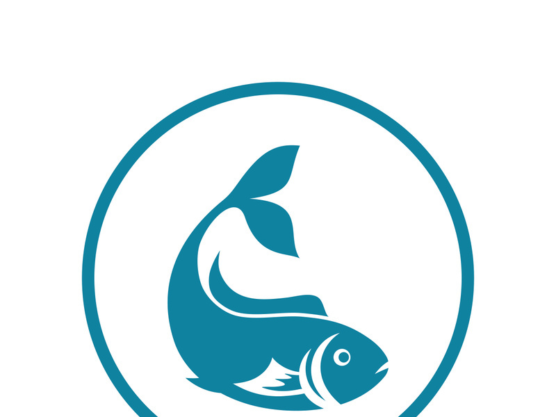 Fish logo template. Creative vector symbol