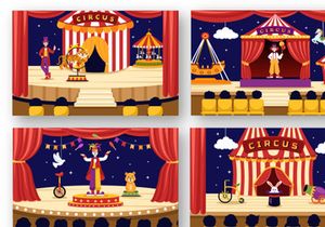 12 Circus Show Illustration