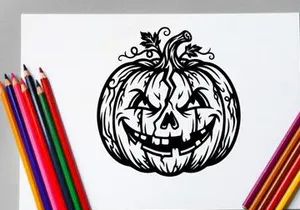 Halloween Pumpkin Carving with Jack-o'-Lantern Face for Fall Decor