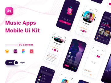Music Apps Mobile Ui Kit preview picture