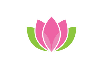 Lotus flower vector logo template preview picture
