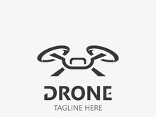 Drone aerial with camera vector template icon. logo photography drone vector. quadcopter flat style illustration