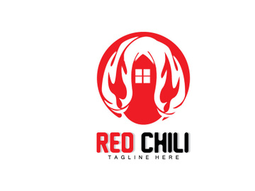Red Chili Logo, Hot Chili Peppers Vector, Chili Garden House Illustration, Company Product Brand Illustration preview picture