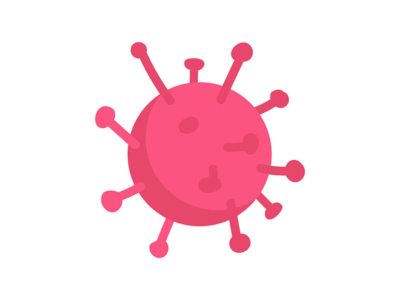 Virus structure semi flat color vector object