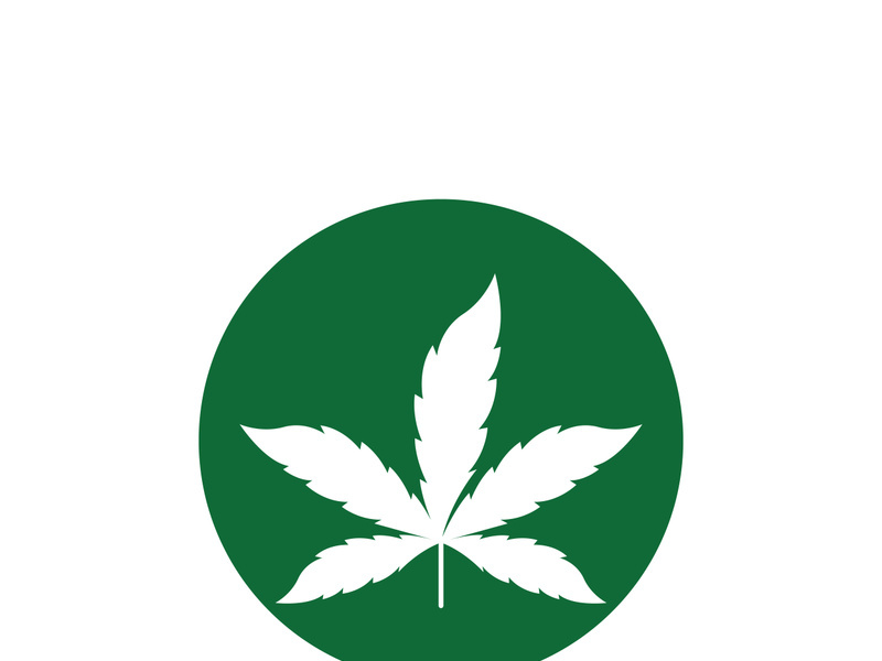 Canabis leaf logo and symbol vector