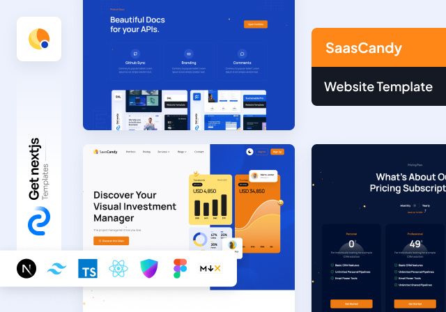 SaaSCandy Free Nextjs Website Template