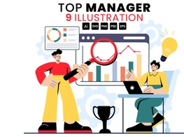 9 Top Manager Employees Illustration preview picture