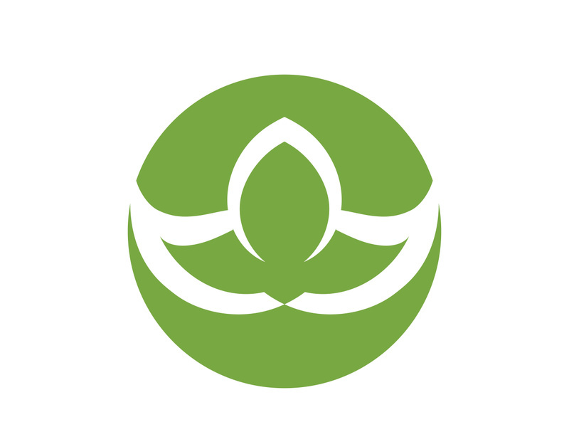 Vegan leaf green eco logo nature