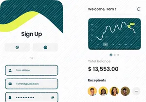 Premium Fintech Mobie Aplikasi UI KIT - BAGIAN 02