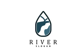 River Logo Design River Creek Vector