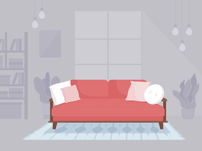 Contemporary home decor illustration set