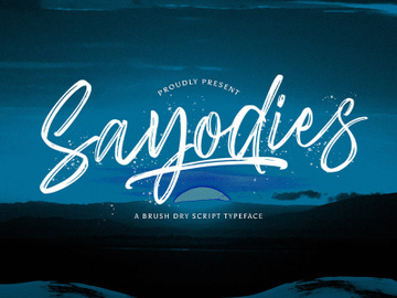 Sayodies - Handbrush Script Font preview picture