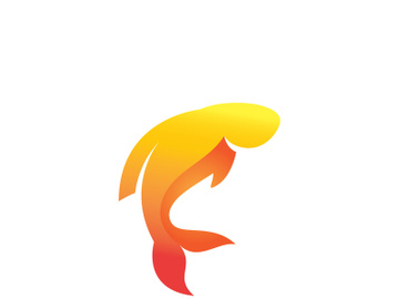 Fish logo template icon vector design preview picture