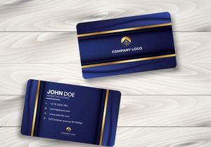 Luxury Blue Business Card Template