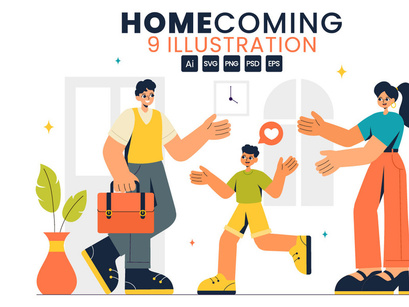 9 Welcoming Back Home Illustration