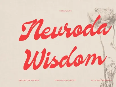 Nevroda Wisdom | Vintage Bold Script