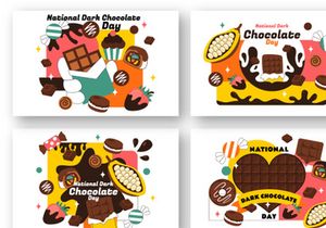 10 National Dark Chocolate Day Illustration