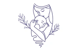 Happy Mother's Day Art Line Illustration