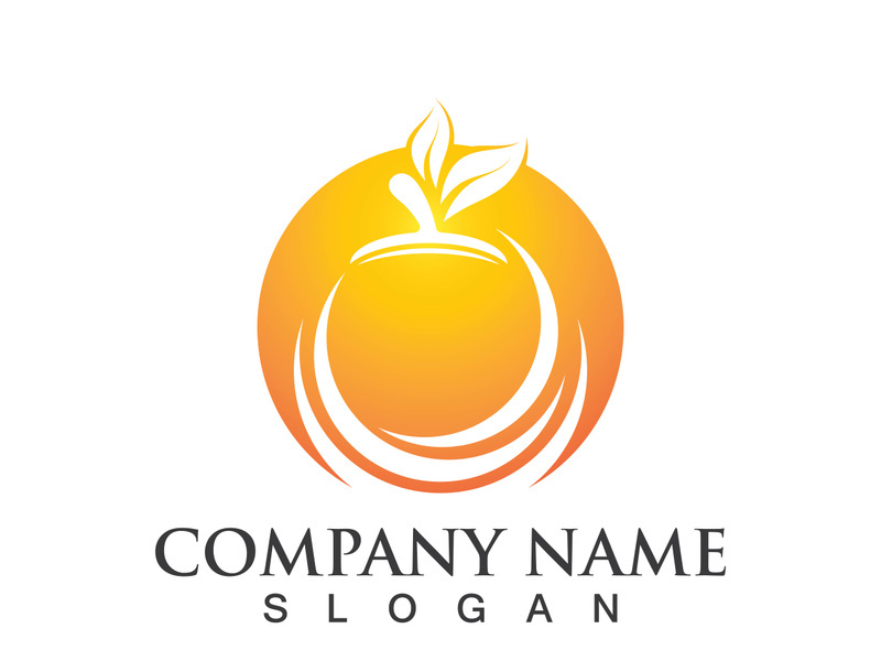 Orange logo design Vector icon illustration design