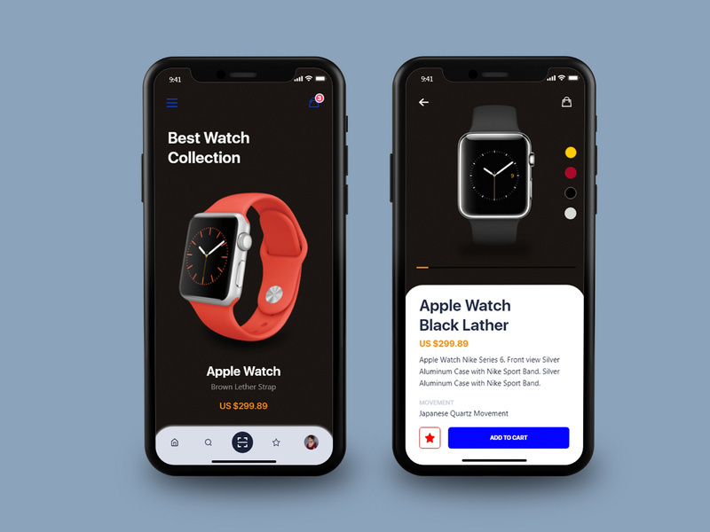 Apple Watch Mobile App UI