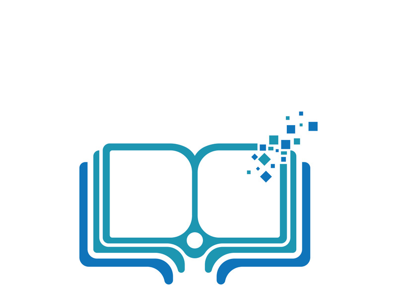 Digital book logo technology vector icon design