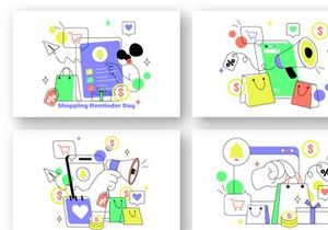 6 Shopping Reminder Day Illustration