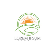 Logos of green Tree leaf ecology nature element vector