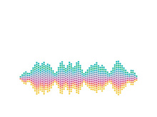 Sound waves vector illustration design template