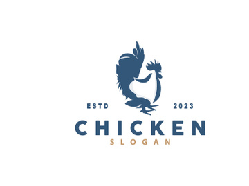 Chicken Logo, For Roast Chicken Restaurant, Farm Vector, Simple Minimalist Design For Restaurant Food Business preview picture