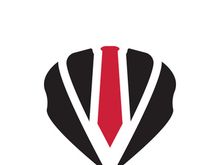 Classic tie icon and suit fashion man logo design