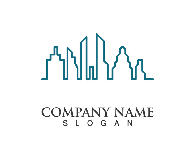 Modern city skyline vector illustration in flat design