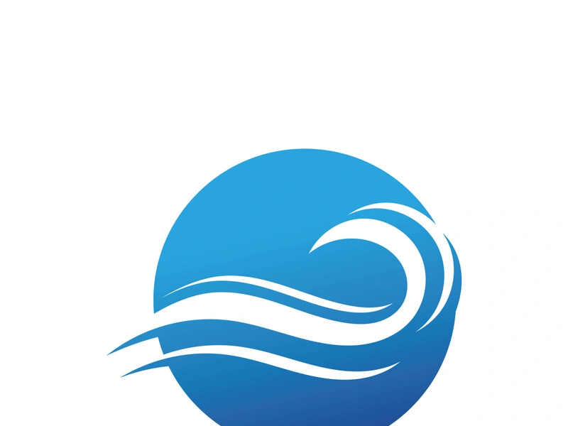 Water wave icon vector template logo