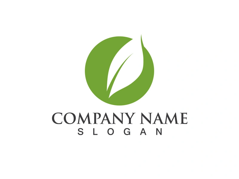 Green leaf logo Vector
