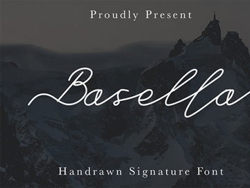 Basella – Handwritten Signature Font preview picture
