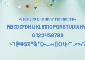 Stickers Birthday - Quirky Vintage Font