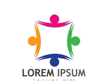 Creative people community group logo design.