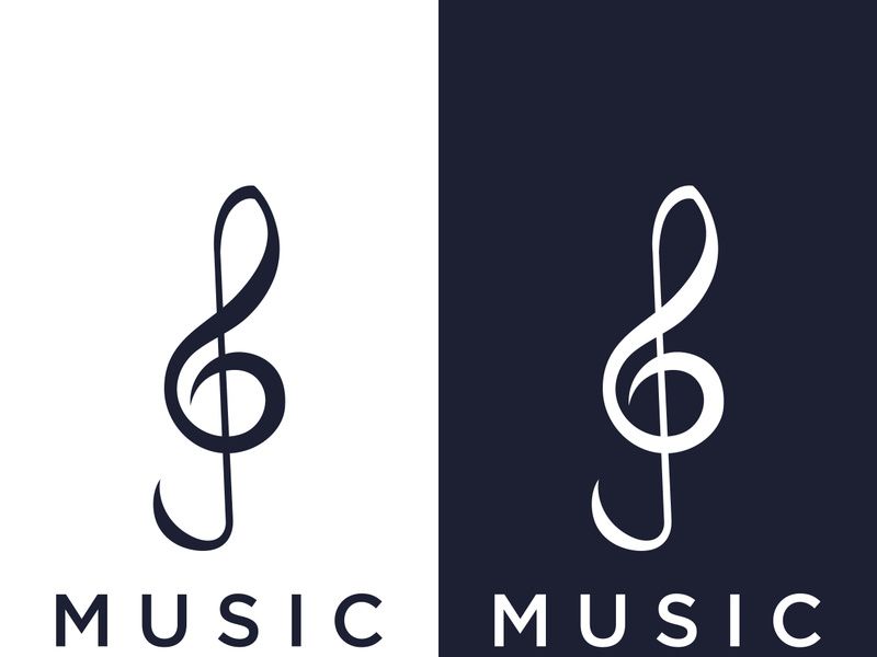 Creative musical note logo abstract design for vocal , music , course, choir, singer , education , concert.