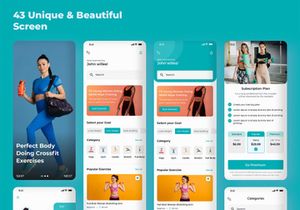 FitMeal - Workouts & Meal Planner | Fitness Mobile UI Kit