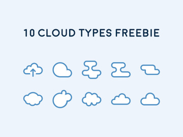 Ten Cloud Types Iconset preview picture