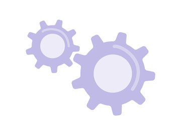 Cogwheels flat color vector object preview picture