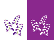 Fresh lavender flower logo vector flat design