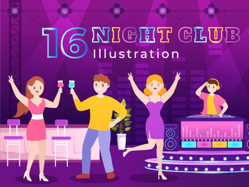 15 Night Club Illustration preview picture