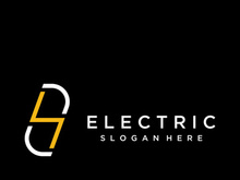 electric lightning logo, using modern vector design concept.