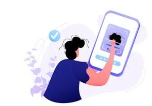 Identity Biometric Verification flat illustration