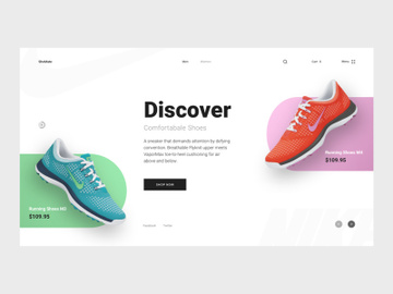 Hero Design for Shoes Site preview picture